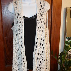 White Crochet Layering coverup